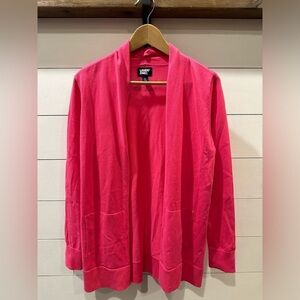 Lands' End Vibrant Pink Cardigan- size Small